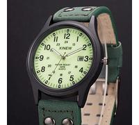 Men's Date Quartz Strap Classic Leather Sport Watch Men's Watch Diver Costume (White, One Size)