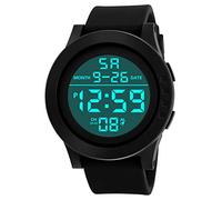 Mens Date Sport Display Women Watch Digital Electronic Outdoor Watch Sport Watch Smart Watch Automatic (White, One Size)