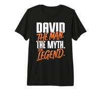 Mens David Personalized Name The Man The Myth The Legend Premium T-Shirt