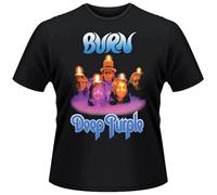 Men's Deep Purple 'Burn' T Shirt S Only/Sale £9.99 Black XL
