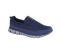 MENS DEK NEPTUNE SUPER LIGHTWEIGHT MEMORY FOAM NAVY BLUE SLIP ON SHOES T875C KD-UK 9 (EU 43)
