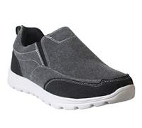 Mens DEK Super Lightweight Memory Foam Slip On Denim Canvas Go Walk Running Trainers UK 7-12