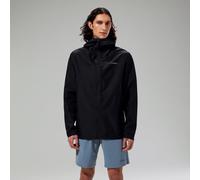 Berghaus Deluge Pro Waterproof Shell Jacket | Adjustable | Durable Coat | Rain Protection Jacket, Black/Black, L