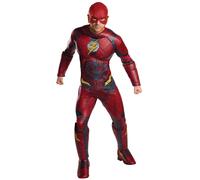 Mens Deluxe Flash Costume DC Justice League Comic Books Adult Halloween Outfit