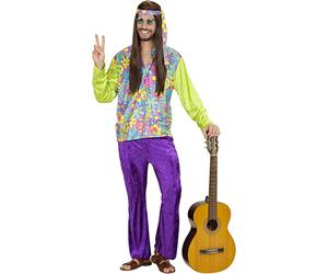 Mens Deluxe Phychedelic Velvet Hippy Man
