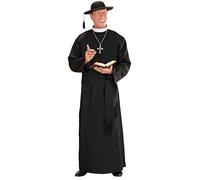 Mens Deluxe Priest Costume Small UK 38/40" for Father Vicar Fancy Dress