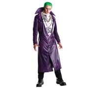 Mens Deluxe Suicide Squad Joker Costume Halloween Fancy Dress Jacket & Shirt