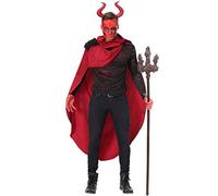 Men's Demon Lord Fancy Dress Costume X-Large Red