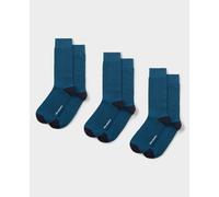 Men's Denim Blue Cotton Rich Socks Three Pack - Size: 9-12 - Savile Row Company