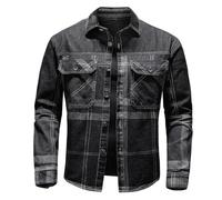 Mens Denim Jackets, Jeans Jacket for Men Mens Denim Jacket Trucker Classic Bomber Jeans Biker Causal Bomber Jacket Men Denim Shirt Men's Outdoor Jackets Top Autumn Winter Coats with Pocket