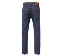 Mens Denim Trousers Slim Fit, Straight Leg Jean Trousers with Button Solid Color Office Jeans Pant Regular Fit Business Denim Trouser Flex & Elegante Work Pants Stretchy Comfort Home Casual Bottom