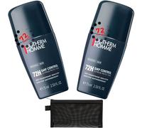 Mens Deodorant Roll On Bundle - 2 x 75ml Day Control Extreme 72H Protection | Alcohol-Free, Anti-Odour, Mens Antiperspirant | Travel Size with Black Mesh Zip Bag Organiser
