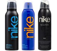 Mens Deodorant Spray Bundle - 3 Pack (200ml each) Including Body Spray Men, Long-Lasting Discreet Freshness with The Perfume Man, Ultra Blue, and Indigo Fragrance, Anti-White & Yellow Stains