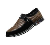 Mens Derby Lace-Up Leather Formal Shoes Plus Size Fashion Breathable Comfortable Business Work Leisure Hit Color Leather Shoes for Business Office Walking Brogues Wedding (Brown, 5)