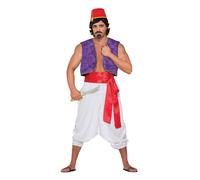 Mens Desert Prince Genie Vest Costume Arab Sultan Sheik Middle East Fancy Dress