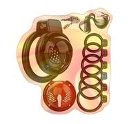 Men's Detachable Fitness Fixed Cage Breathable Practical Accessory with 6 Rings-KAZ72a (2psc-a)