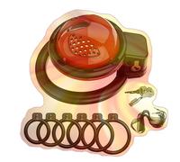 Men's Detachable Fitness Fixed Cage Breathable Practical Accessory with 6 Rings-KAZ72a (Red-a)