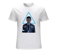 Men's Detroit-Become-Human Casual T Shirt Detroit Become Human Tee Shirt 100% Cotton O Neck T-Shirts White XXL