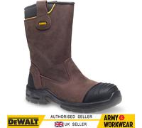 Mens Dewalt Brown Waterproof Rigger Composite Safety Boot S3 WR, HRO SRC Leather