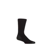 IOMI SOCKSHOP Footnurse Mens Diabetic Soft Breathable Merino Wool Boot Socks in a 1 Pair Pack in Sizes 6-8.5,9-11 and 12-14 Perfect for Walking, Hiking, Trekking and Outdoor Use Black 12-14