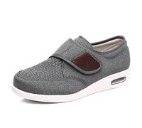 Mens Diabetic Edema Shoes, for Men Arthritis Edema Therapy Shoes Arch Support Trainers Adjustable Edema Comfy Sandal with 3 Pairs Removable Insoles