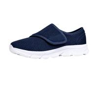 Mens Diabetic Shoes Extra Wide Fit Lightweight Breathable Slip On Sneakers with Adjustable Strap Easy Closed Plain Walking Trainers Mesh Orthopedic Shoes for Men Edema Swollen Feet Plantar Fasciitis