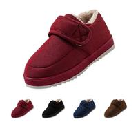 Mens Diabetic Slippers Easy Fit Slippers Womens Wide Fit Easy Fasten Thermal Sliders Slip On Indoor Sliders Comfy And Cozy Slides For Arthritis Orthopaedic Cushioned Insole House Shoes