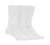 Mens Diabetic Socks Non Elastic - Honeycomb Top Hand Linked Toe Seam Soft Cotton Comfort UK 6-11 EU 39-45 (UK, Numeric, 6, 11, Regular, Regular, 3, White)