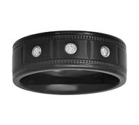 Men's Diamond Stainless Steel Band | I2-I3 Clarity, H-I Color | Choice of colors, metal, no gemstone