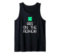 Mens Dibs On The Redhead St Patrick's Day Funny Irish Ginger Tank Top