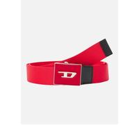 Men's DIESEL B-PLAKUE Mens Webbing Belt Work Belt Metal Buckle Waistbelt Army Golf New - Red - Size: 90 cm