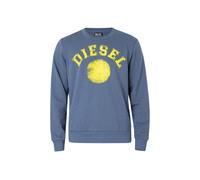 Men's Diesel Distressed Dot Logo Blue Sweatshirt