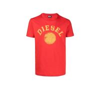 Men's Diesel Faded Logo Red T-Shirt