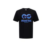 Diesel Mens T-Shirt T-Just E18 Black Cotton - Size Large