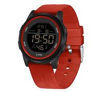 Men's Digital Sports Watch Waterproof Military Watches for Men with Stopwatch LED Backlight/Alarm/Countdown/Date (Red)