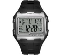 Men's Digital Watch Expedition Grid Shock Quartz PU Strap Tactical Rectangle Watches Sport Watch Military Army Hunting Hiking Watch with Stopwatch Alarm LED Backlight Countdown, Silver, Stopwatch