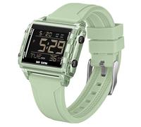 Mens Digital Watch Waterproof Digital Watches for Men Boys Sports Watch with 5 ATM, Dual Time Zone, 12/24H, LED Backlight, Alarm, Stopwatch, Countdown with Soft Strap