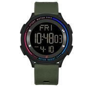 Mens Digital Watch Waterproof Digital Watches for Men Boys Sports Watch with Dual Time Zone, 12/24H, LED Backlight, Alarm, Stopwatch, Countdown with Soft Strap