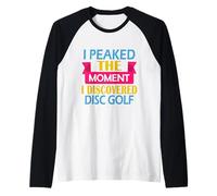 Mens Disc Golfing GolferI Peaked the Moment I Discover Disc Golf Raglan Baseball Tee