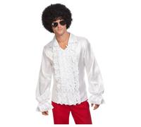 60s Ruffled Shirt, White