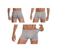 Mens Disposable 100% Cotton Underwear Travel Boxers Briefs Portable Shorts Grey Color 5PK (Medium)