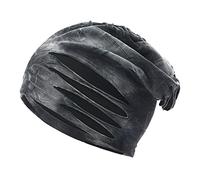 Men's Distressed Chic Striped Beanies Hip-Hop Skull Cap Thin Baggy Slouch Summer Beanie Hat Light Weight Jacquard Knitted Soft Hats Slouchy Caps for Unisex, Flexible Classic Stretchy Y2k Streetwear