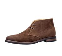 Men's Distressed Vintage Polo Boots Classic Desert Chelsea Retro Pull-On Ankle Boots with Antique Finish Genuine Leather Casual & Smart Shoes ((Suede) Brown,8)