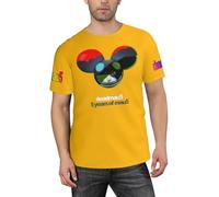 Men's DJ Music T-Shirts Fashionable Full-Print Tees Versatile Summer Short Sleeve Shirt Multicoloured L