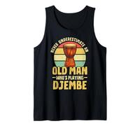 Mens Djembe Drum Old Man Djembe Drumming Tank Top