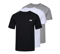 DKNY Men's Giants T-Shirt, Black/White/Grey, L (Pack of 3)