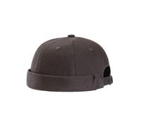 Mens Docker Cap Adults Brimless Hats Rolled Cuff Worker Skullcap Beanie Adjustable Retro Summer Cap Hat (Dark Olive One Size)