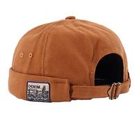 Mens Docker Cap Brimless Hats Worker Rolled Cuff Retro Docker Hat Fisherman Beanie Skull Cap Brimless Brimless Hat Rolled Men's Skullies Beanies Vintage Fashion Adjustable Khaki