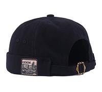 Mens Docker Cap Brimless Hats Worker Rolled Cuff Retro Docker Hat Fisherman Beanie Skull Cap Brimless Brimless Hat Rolled Men's Skullies Beanies Vintage Fashion Adjustable