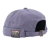Mens Docker Cap Brimless Hats Worker Rolled Cuff Retro Docker Hat Fisherman Beanie Skull Cap Brimless Brimless Hat Rolled Men's Skullies Beanies Vintage Fashion Adjustable Gray-Blue